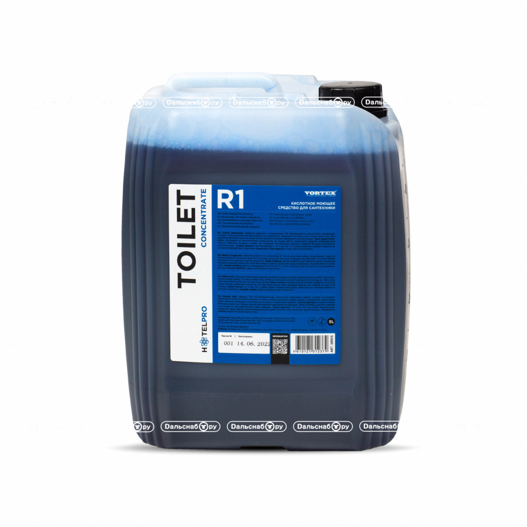 картинка TOILET R1 - кислотное концентрированное моющее средство для сантехники - Дальснаб.Ру